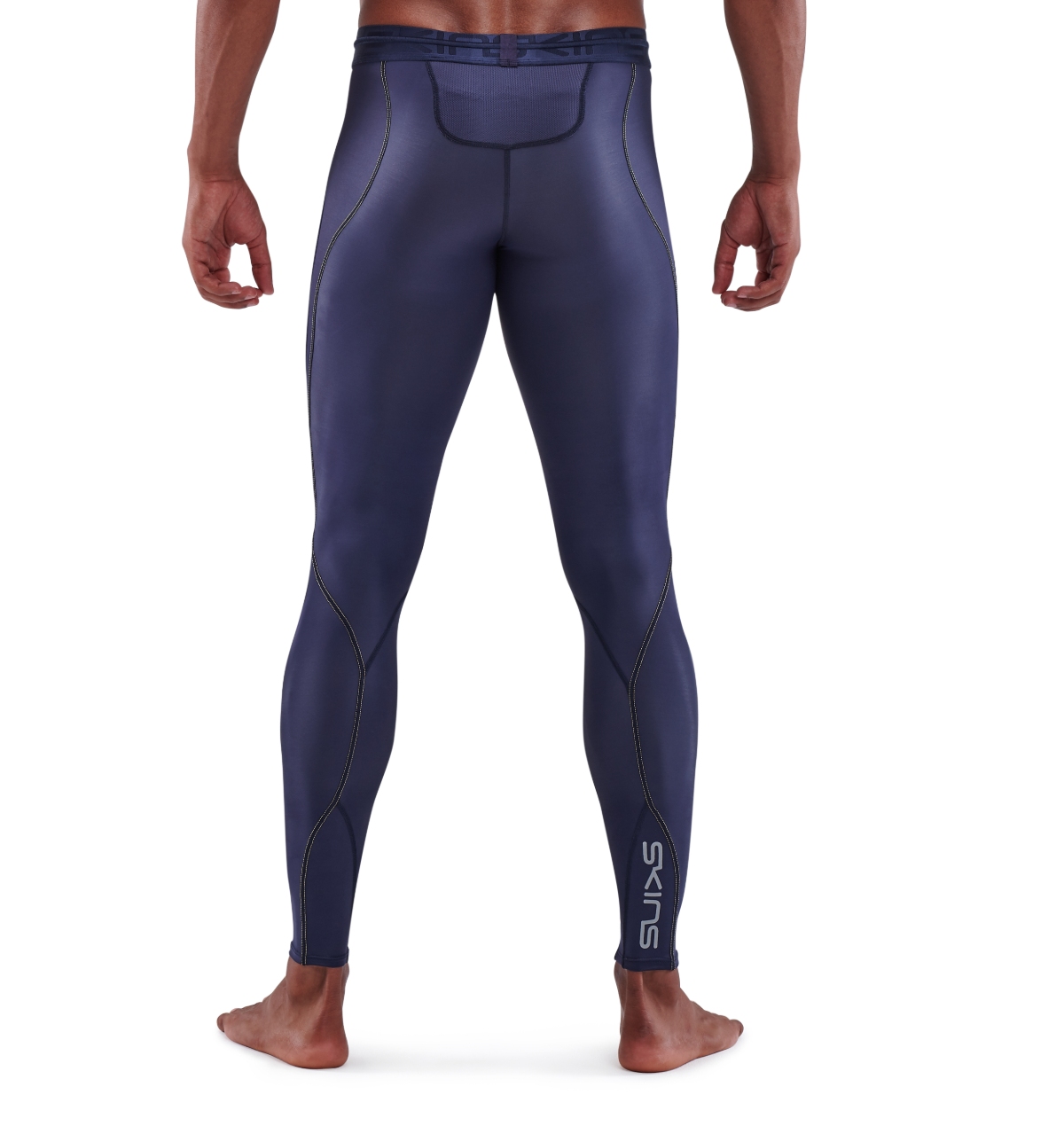 SERIES3 Long Tights Navy Blue Compression Tights SKINS Australia