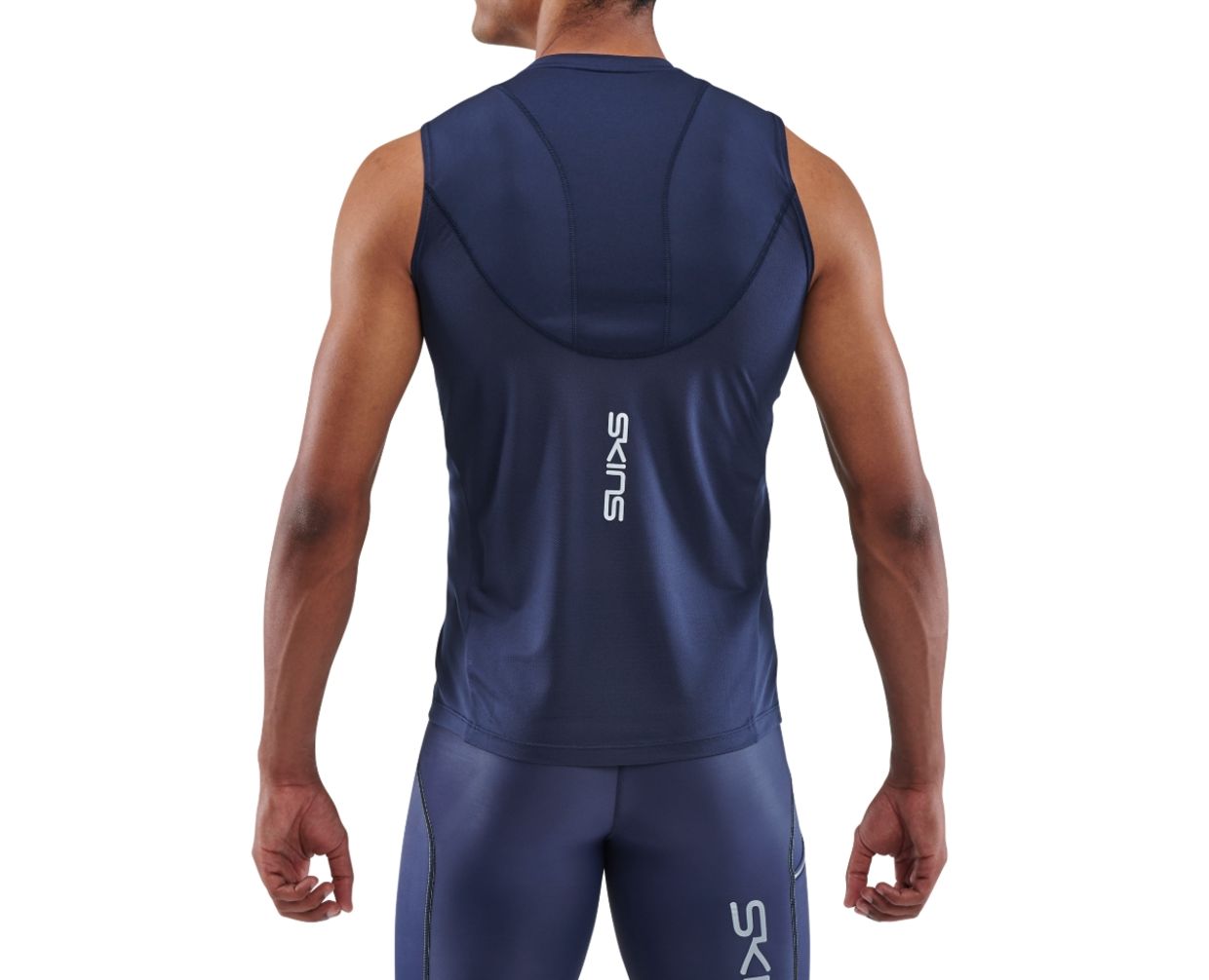 SERIES3 Tank Top Navy Blue Compression Tops SKINS Australia