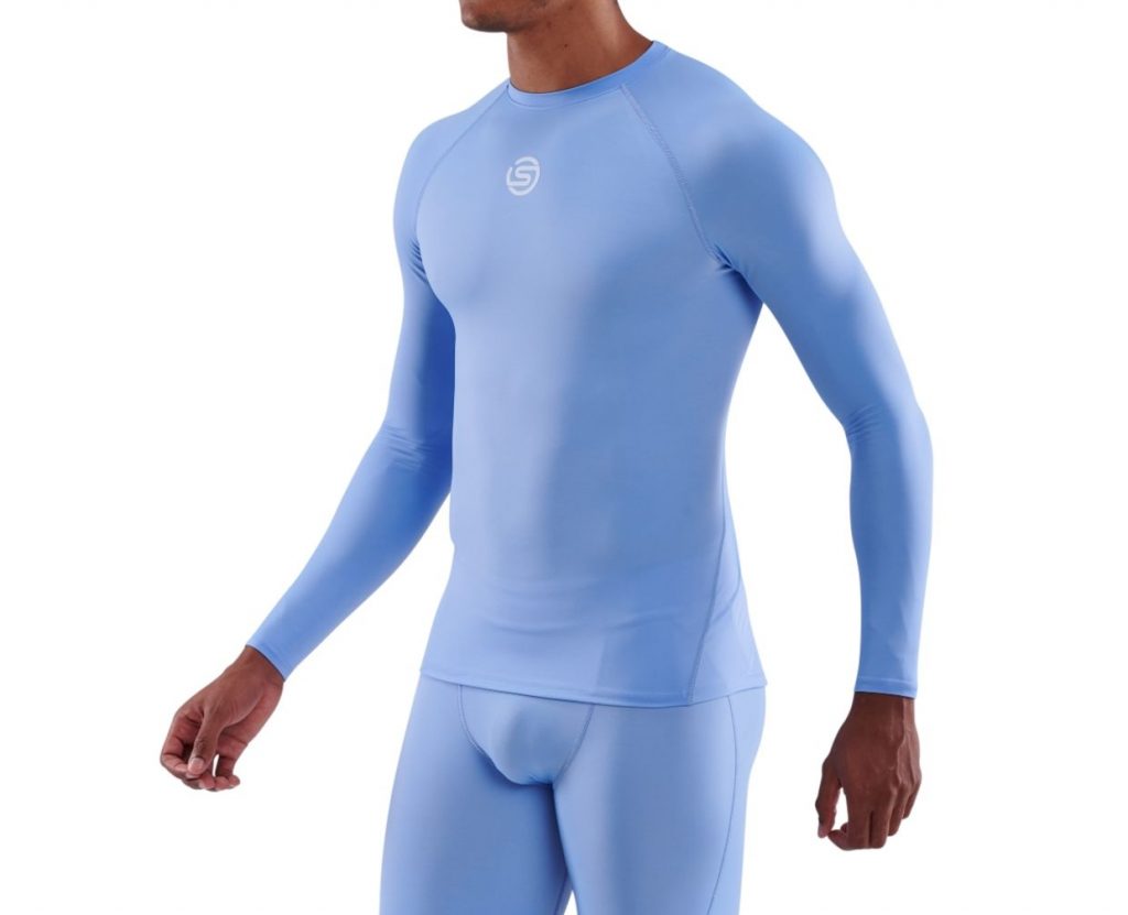 SERIES1 Men's Long Sleeve Top Sky Blue Compression Tops SKINS US