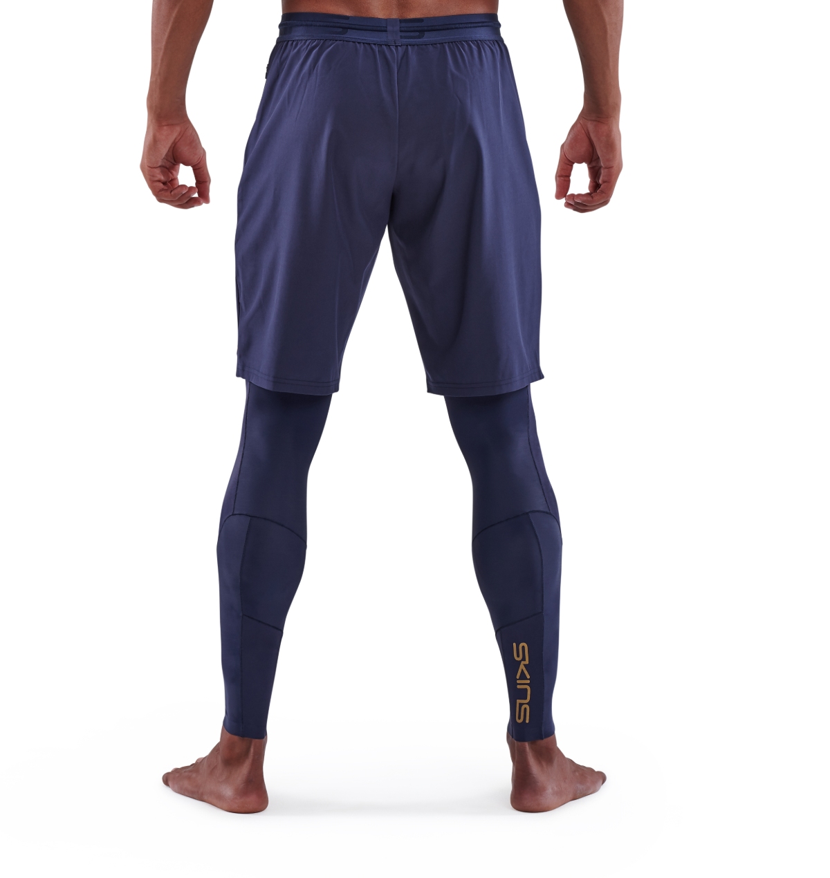 SERIES5 Travel and Recovery Tights Navy Blue Compression Tights