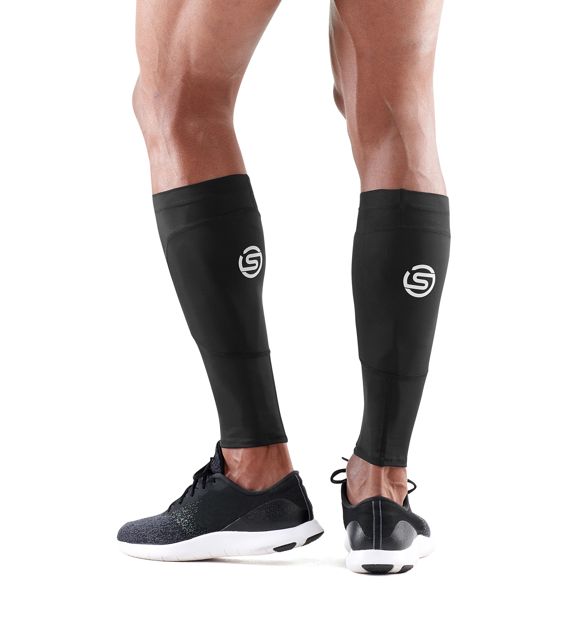 Unisex Sport Calf Tights Black Compression Essentials SKINS UK