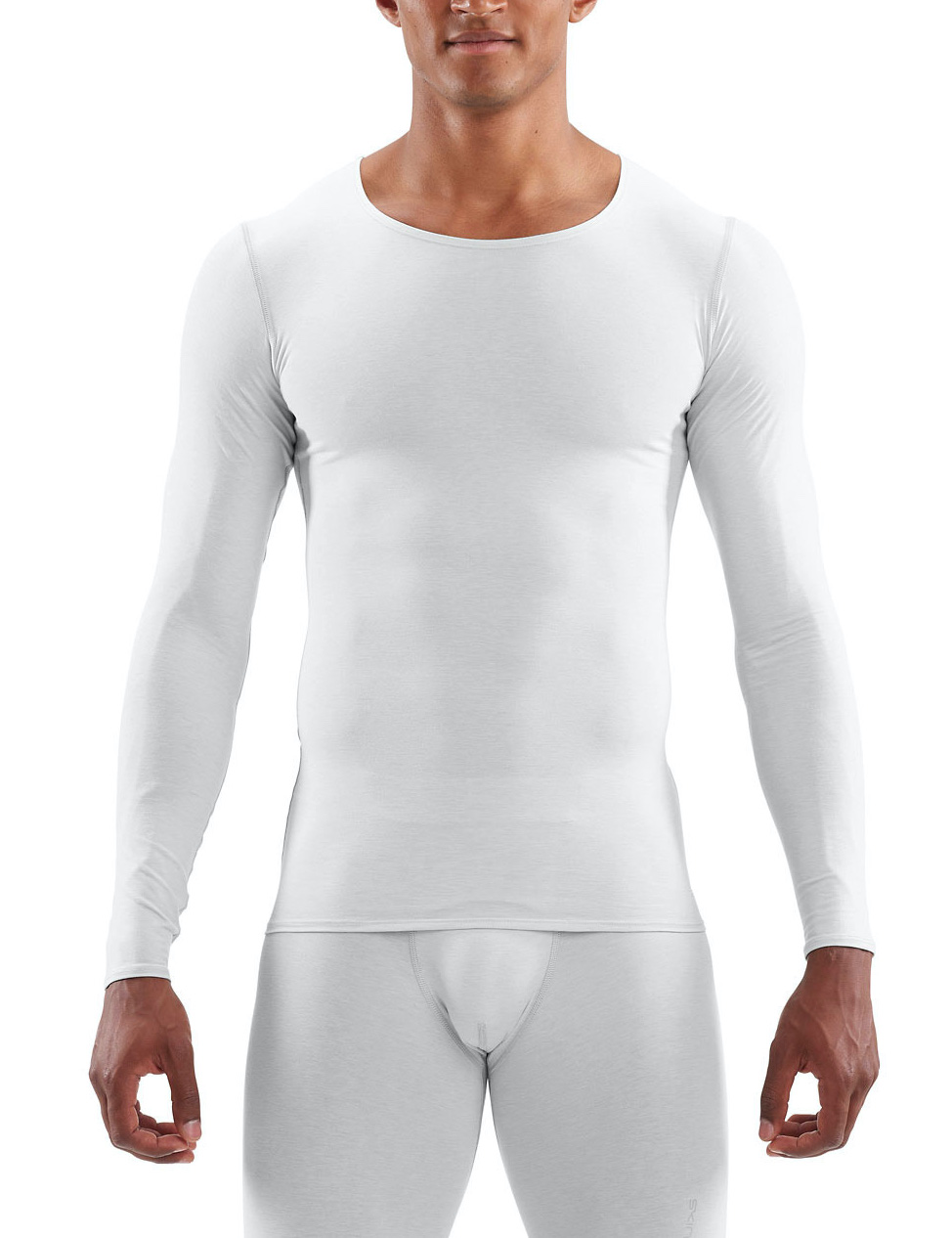 DNAmic SLEEP RECOVERY Long Sleeve Top White Compression Tops SKINS UK