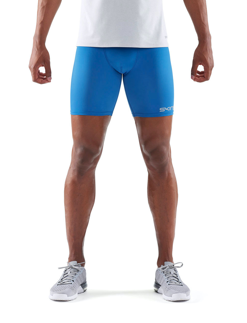 DNAmic FORCE Men’s Half Tights Bright Blue Compression Tights SKINS UK