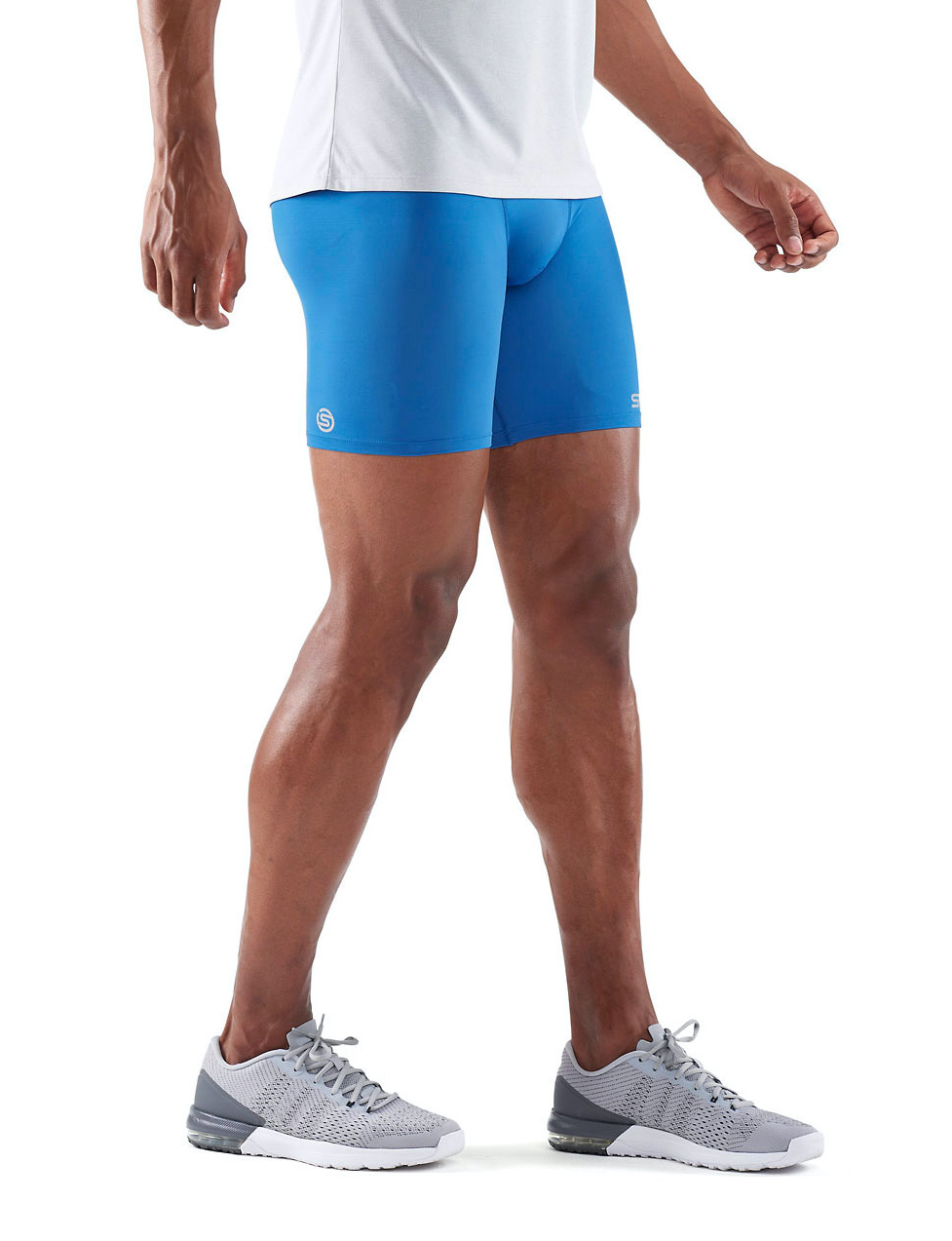 DNAmic FORCE Men’s Half Tights Bright Blue Compression Tights