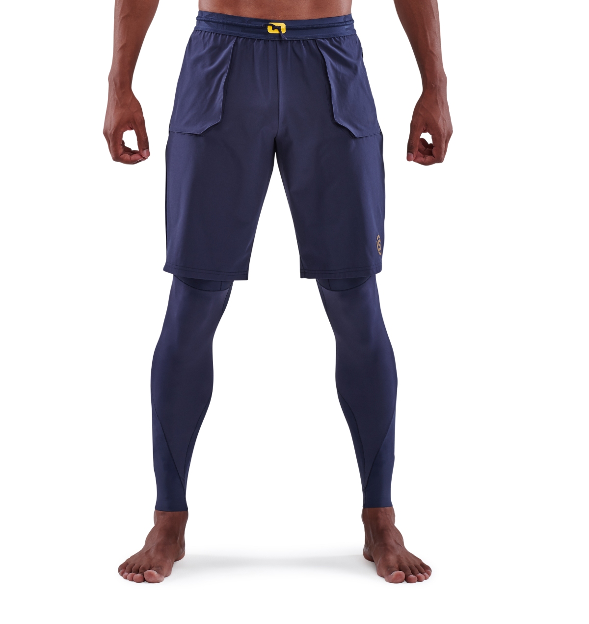 SERIES5 Travel and Recovery Tights Navy Blue Compression Tights