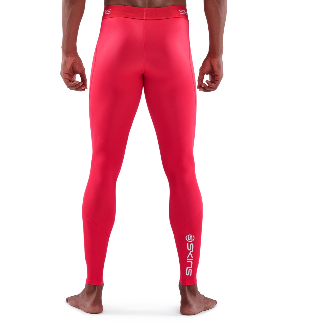 SERIES1 Men's Long Tights Red Compression Tights SKINS UK