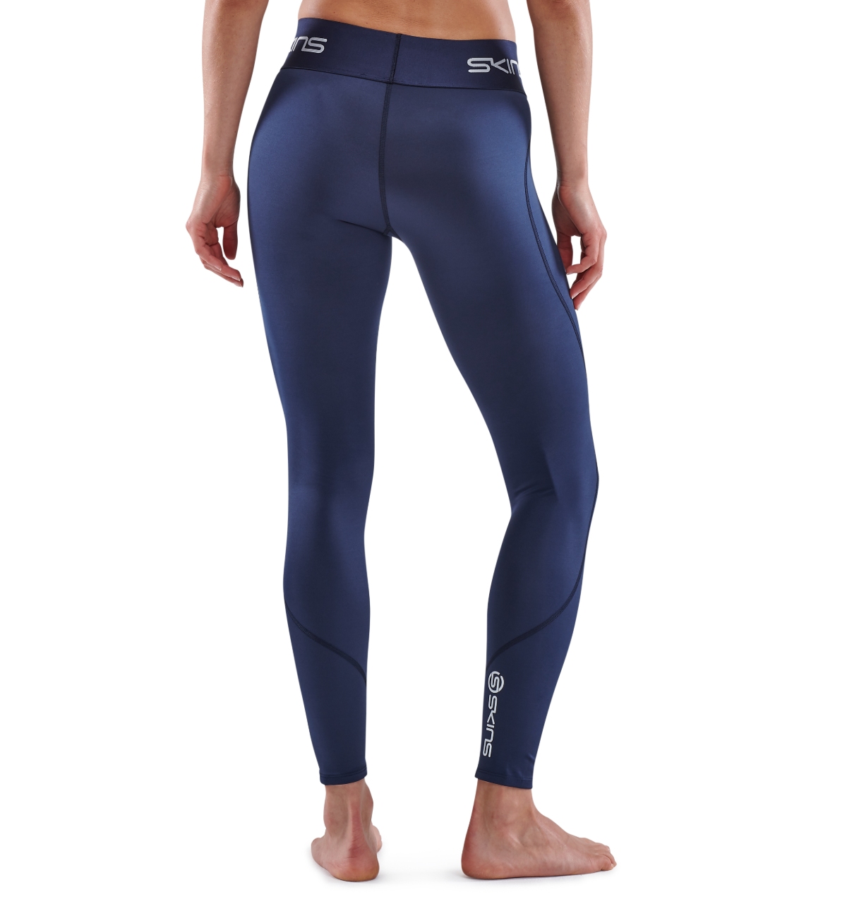 Women's SERIES1 7/8 Tights Navy Blue Compression Tights SKINS UK