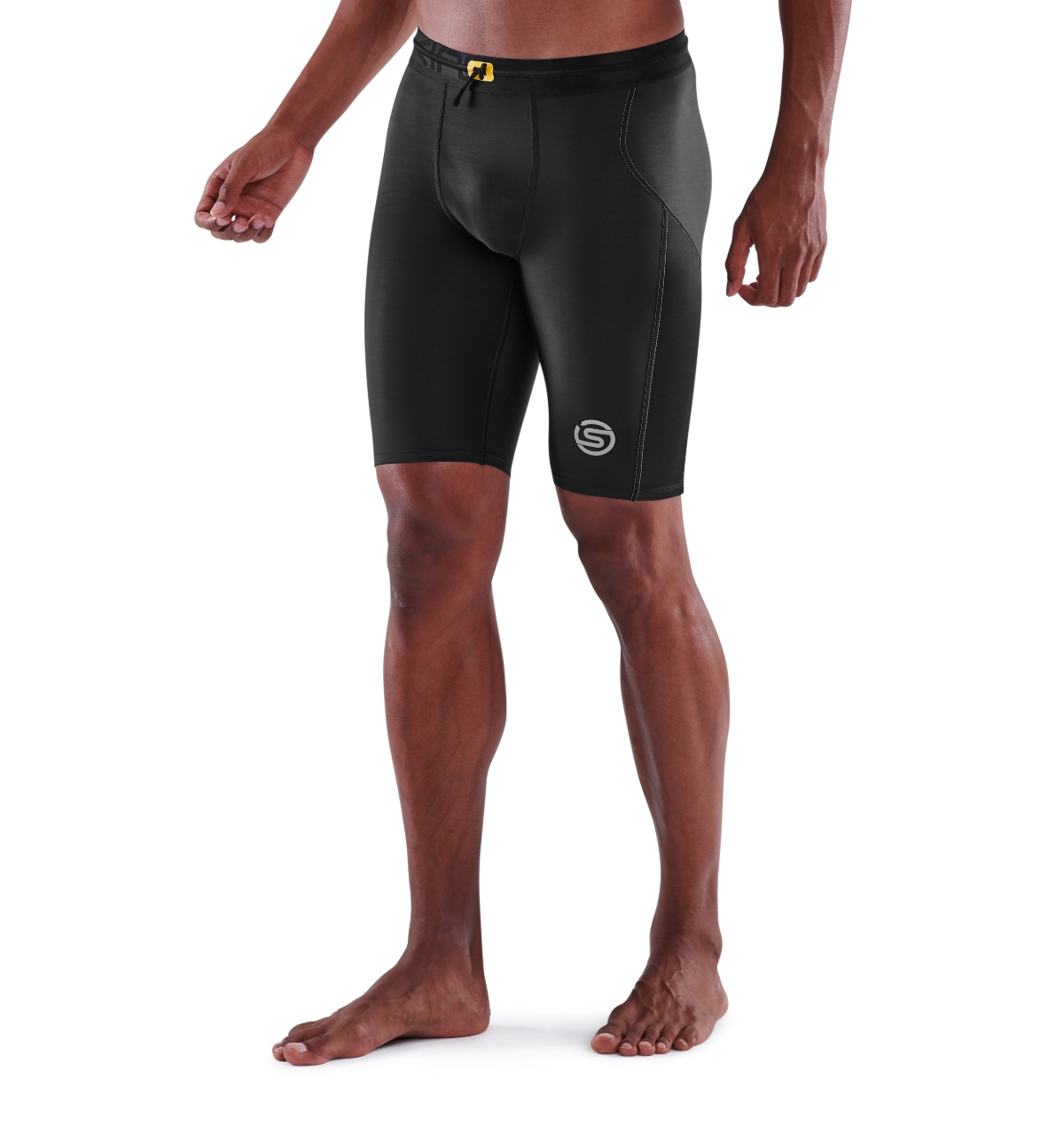 SERIES3 Men's Half Tights Black Compression Tights SKINS UK