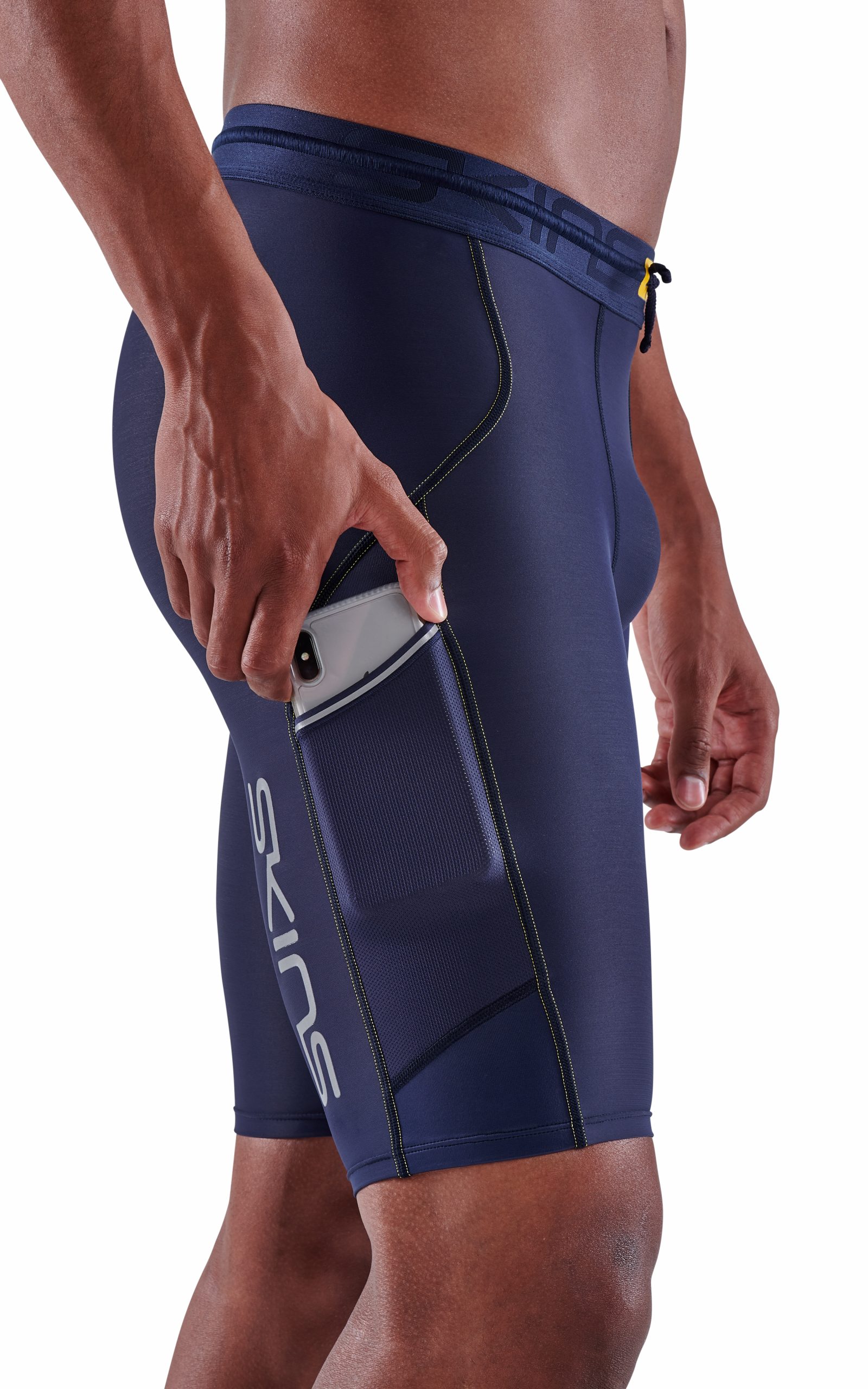 SERIES3 Half Tights Navy Blue Compression Tights SKINS UK