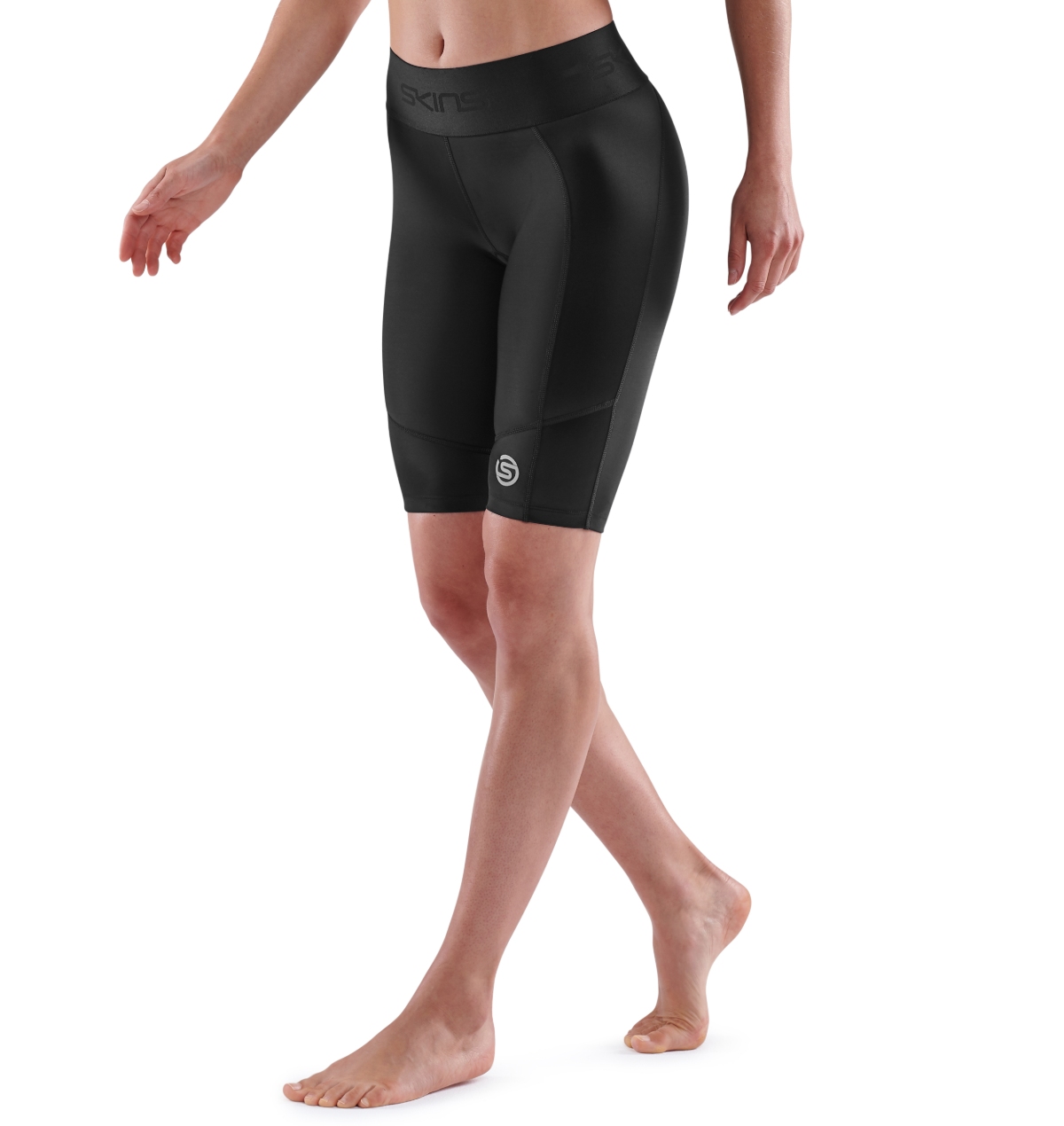 Women's SERIES3 Half Tights Black Compression Tights SKINS UK